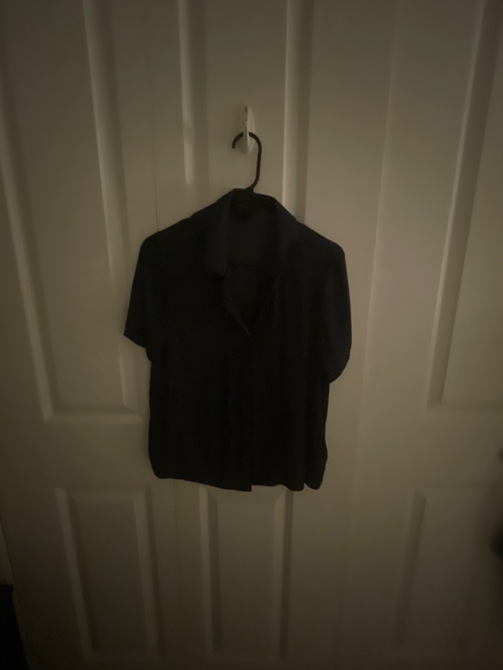 Rachel Zoe button down navy blue shirt